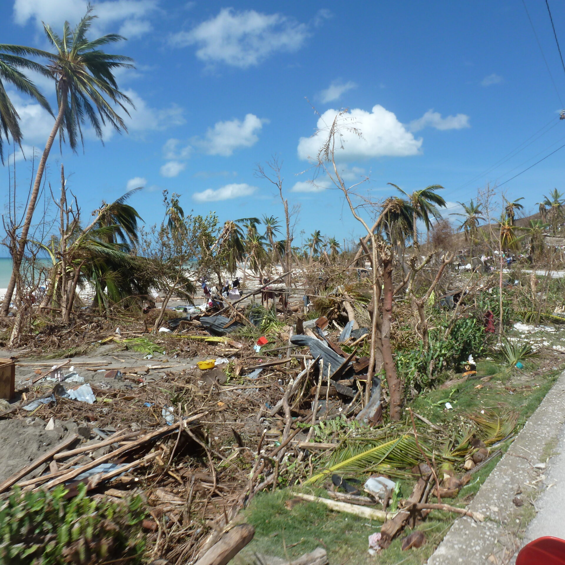Haeuser an der Kueste sind verschwunden