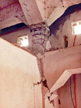 Schäden an der Berufsschule beim Erbeben 2021